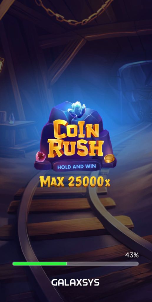 Loading screen of the mining slot reaching 43 percent