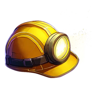 Miner helmet symbol